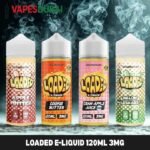 Loaded E-liquid 120ml 3mg Nicotine Flavors In Dubai