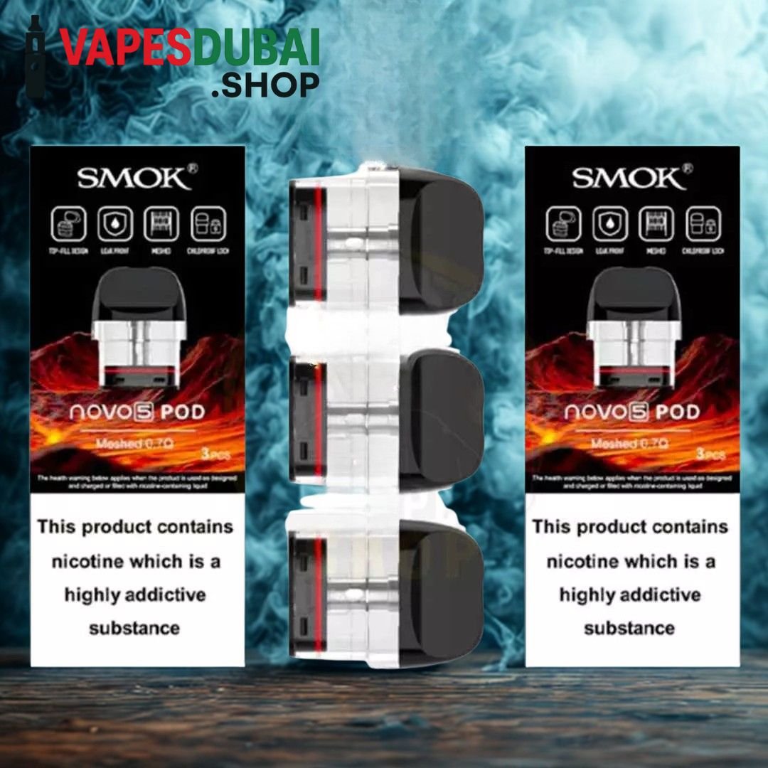 SMOK Novo 5 Pods Mesh 0.7ohm MTL Replacement Pod Cartridge in Dubai SMOK Novo 5 Pods Mesh 0.7ohm MTL Replacement Pod Cartridge in Dubai