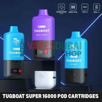 Tugboat Super 16000 Pod Cartridges 5% Nicotine Disposable Vape