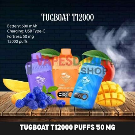 Tugboat T12000 Puffs 50MG Rechargeable Disposable Vape in Dubai