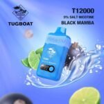 Tugboat T12000 Puffs 50MG Rechargeable Disposable Vape in Dubai Black Mamba
