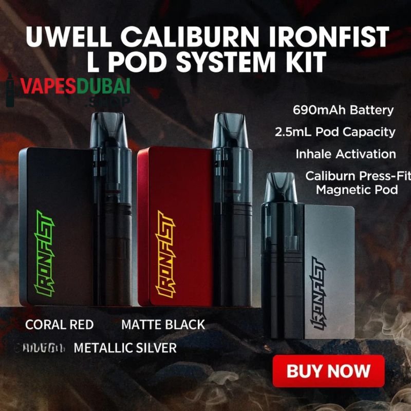 UWELL Caliburn Ironfist L Pod System Kit in Dubai UWELL Caliburn Ironfist L Pod System Kit in Dubai