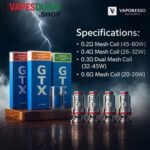Vaporesso GTX Mesh Coil 5pcs In Dubai