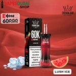 Crown Bar Al Fakher E Hose X 60000 Puffs 0.6mg Nicotine in Dubai Lush ice