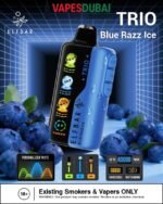 Elfbar trio up to 40000 puffs 50mg nicotine in Dubai Blue Razz Ice
