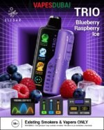 Elfbar trio up to 40000 puffs 50mg nicotine in Dubai Blueberry Raspberry Ice