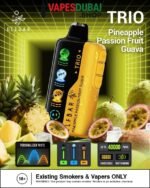 Elfbar trio up to 40000 puffs 50mg nicotine in Dubai Pineapple Passion Fruit Guava