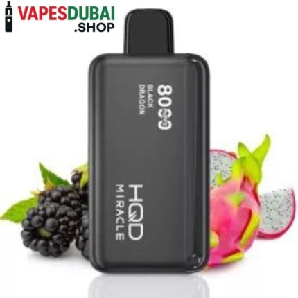 Hqd miracle 8000 puffs zero nicotine in Dubai BLACK DRAGON