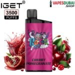 IGET Bar 3500 Puffs 50MG Nicotine Disposable Vape In Dubai Cherry Pomegranate