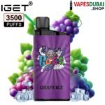 IGET Bar 3500 Puffs 50MG Nicotine Disposable Vape In Dubai GRAPE ICE