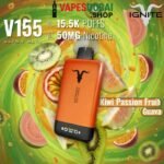IGNITE V155 15500puffs Disposable Vape in Dubai kiwi Passion Fruit Guava
