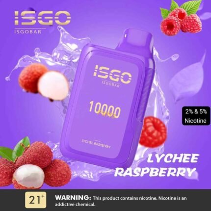 ISGO Bar 10000 Puffs 20MG Disposable Vape in Dubai Lychee Raspberry