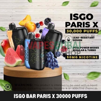 ISGO Bar Paris X 30000 Puffs 50MG Disposable Vape in Dubai