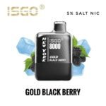 ISGO New York 8000 Puffs 50MG Disposable Vape Gold Black Berry