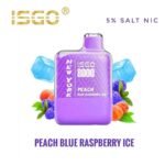 ISGO New York 8000 Puffs 50MG Disposable Vape Peach Blue Raspberry Ice