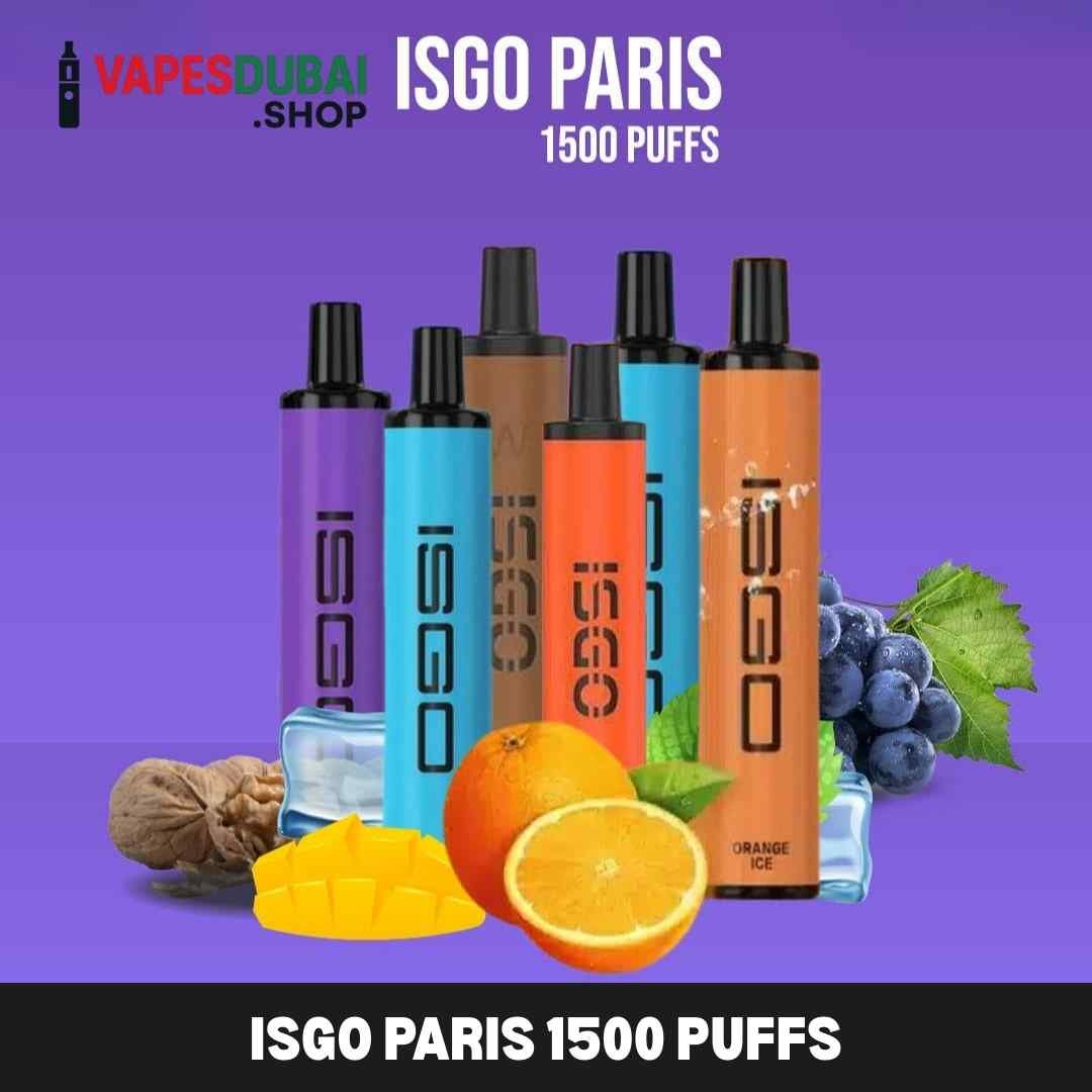 ISGO Paris 1500 Puffs Disposable Vape in Dubai ISGO Paris 1500 Puffs Disposable Vape in Dubai