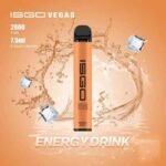 ISGO VEGAS 2800 Puffs 20MG Nicotine Disposable vape in Dubai Energy Drink