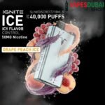 Ignite Ice 40000 Puffs Disposable Vape in Dubai Grape Peach Ice