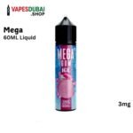 MEGA 3MG 60ML Bottle Liquid Freebase in Dubai Gum Ice