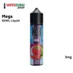 MEGA 3MG 60ML Bottle Liquid Freebase in Dubai KDB Premium E-Juice Ice