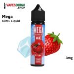 MEGA 3MG 60ML Bottle Liquid Freebase in Dubai Strawberry Ice