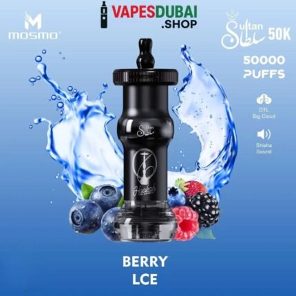 Mosmo Sultan 50k Puffs DTL E-hookah Dispoable Vape In Dubai Berry Ice