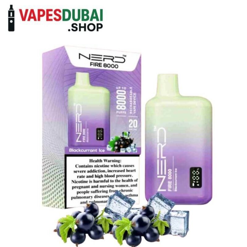 Nerd Fire 8000 Puffs Disposable Vape Blackcurrant Ice