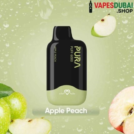 PURA 6000 Puffs 20MG Disposable Vape In Dubai Apple Peach