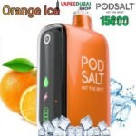 Pod salt 15000 Puffs 2% (20mg) Nicotine Disposable Vape In Dubai Orange Ice
