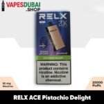 RELX Ace 20000 Puffs 50mg Disposable Vape In Dubai Pistachios Delight