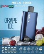 RELX Peace 25000 puffs 20MG Disposable Vape in Dubai Grape Ice