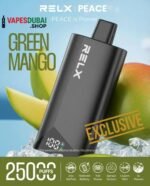 RELX Peace 25000 puffs 20MG Disposable Vape in Dubai Green Mango