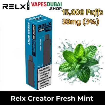 Relx Creator Extra Pods 1pcs Pack In UAE Fresh Mint 15000 Puffs