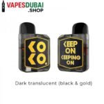 Uwell Caliburn Koko Prime Vision Kit in Dubai Dark Translucent Black & Gold