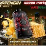 Vapengin Mecha 50000 Puffs 30mg Nicotine Disposable Cap In Dubai Biscoff Cheesecake