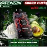 Vapengin Mecha 50000 Puffs 30mg Nicotine Disposable Cap In Dubai Creamy Avocado Milkshake