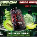 Vapengin Mecha 50000 Puffs 30mg Nicotine Disposable Cap In Dubai Melon Ice Cream