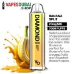 Vapes Bars Diamond 2_ Nicotine 7000 Puffs Banana Split