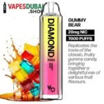 Vapes Bars Diamond 2_ Nicotine 7000 Puffs Gummy Bear