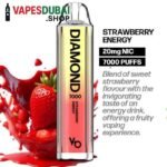 Vapes Bars Diamond 2_ Nicotine 7000 Puffs Strawberry Energy