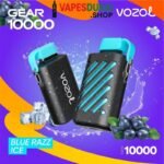 Vozol gear 10000 puffs zero(0%) nicotine vape in Dubai Blue razz ice