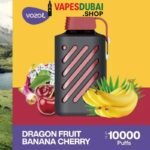 Vozol gear 10000 puffs zero(0%) nicotine vape in Dubai Dragon fruit banana cherry