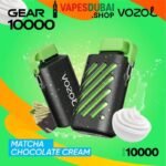 Vozol gear 10000 puffs zero(0%) nicotine vape in Dubai Matcha chocolate cream