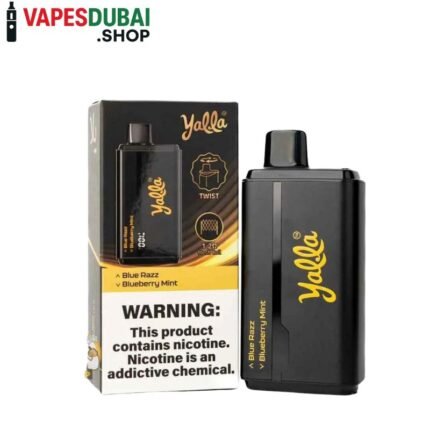 YALLA 24000 Puffs 50MG Nicotine disposable vape In Dubai Blue Razz – Blueberry Mint