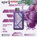 ZGAR Sorna Boost 50000 Puffs 18mg Nicotine In Dubai Grape Ice