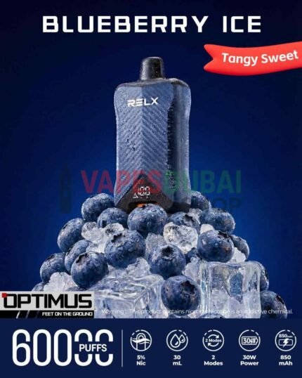 Relx Optimus up to 60000 puffs 50mg Disposable Vape In Dubai Blueberry Ice