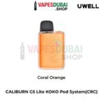 Uwell Caliburn G5 Lite KOKO Kit 1600mAh 3ml In Dubai Coral Orange