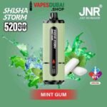 JNR Shisha Storm 52000 Puffs Disposable Vape 2% DTL in the UAE MINT GUM