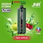 JNR Shisha Storm 52000 Puffs Disposable Vape 2% DTL in the UAE TWO APPLE