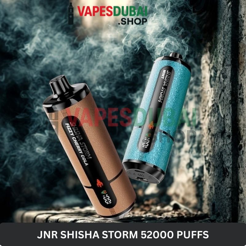 JNR Shisha Storm 52000 Puffs Disposable Vape 2% DTL in the UAE JNR Shisha Storm 52000 Puffs Disposable Vape 2% DTL in the UAE